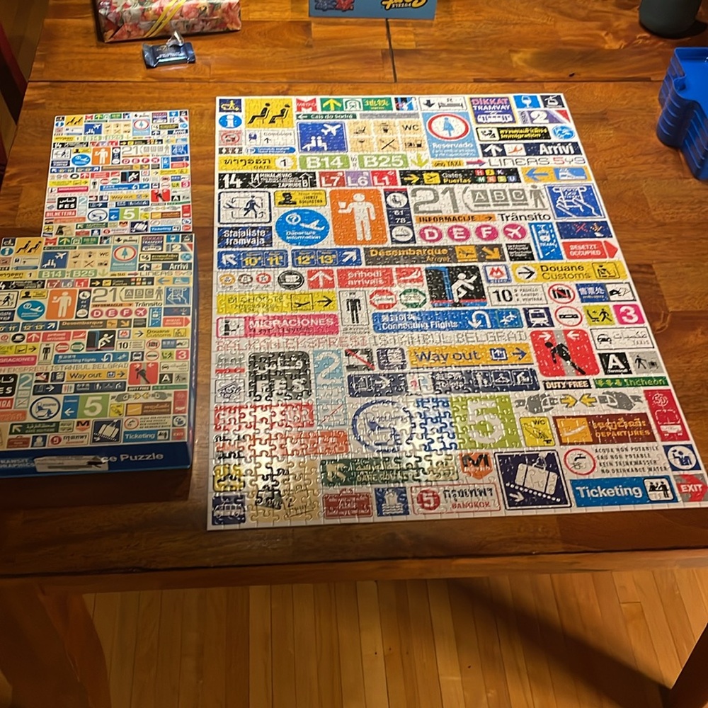 Galison “Transit Graphics” 1000 piece puzzle complete Travel Sign Puzzle - Picture 3 of 6